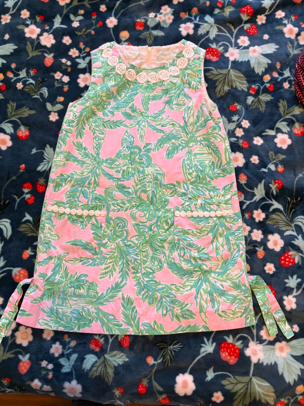 Lilly Pulitzer Pink & Green Palm-Print Girl’s Dress